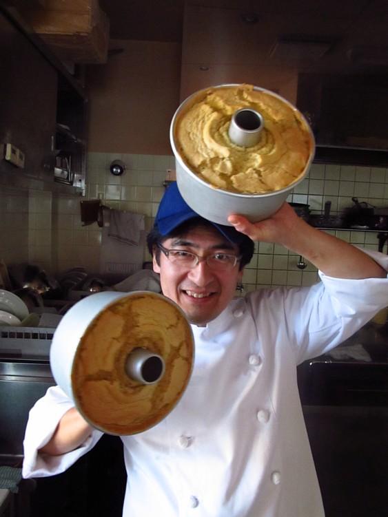 シフォンケーキとマスター
