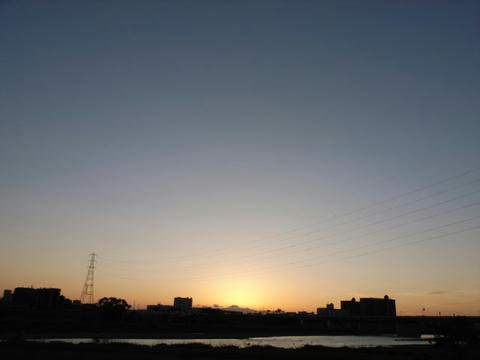 富士山夕景