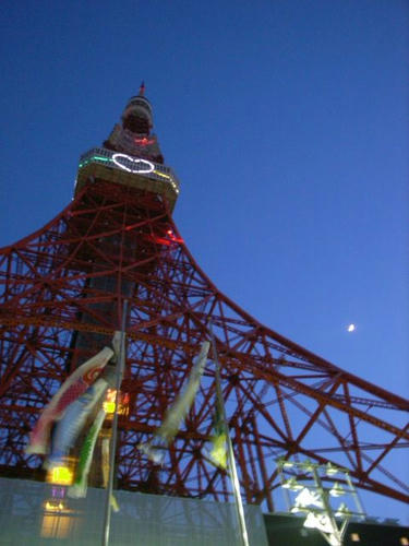 月と東京タワーと