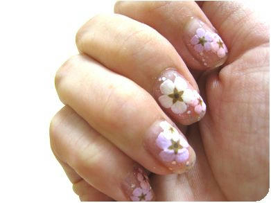 手軽に押し花ネイル メモ メモ