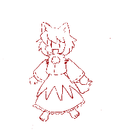 犬走椛線画