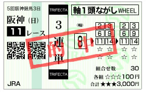 ローズステークス的中馬券