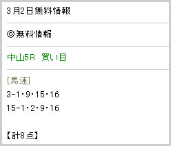 みんなの予想無料情報