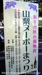 山梨ヌーボーまつり（看板）
