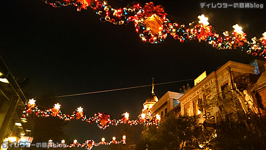 °○°東京ディズニーシー クリスマス・ウィッシュ2015 雨が降り出したちょっぴり幻想的な夜の風景その1