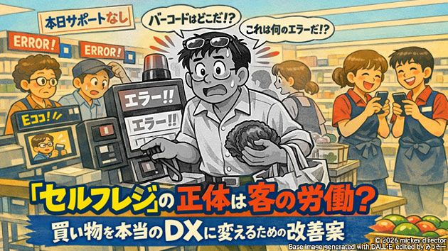 「セルフレジ」の正体は客の労働？買い物を本当のDXに変えるための改善案