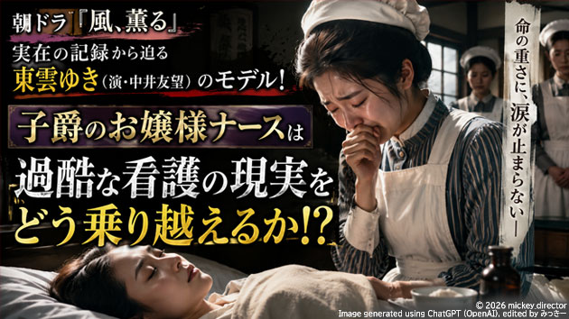 朝ドラ『風、薫る』実在の記録から迫る東雲ゆき（演・中井友望）のモデル｜子爵のお嬢様ナースは過酷な看護の現実をどう乗り越えるか!?