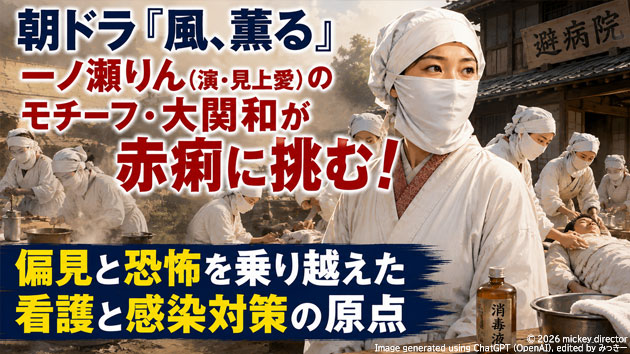 朝ドラ『風、薫る』一ノ瀬りん（演・見上愛）のモチーフ・大関和が赤痢に挑む！偏見と恐怖を乗り越えた看護と感染対策の原点