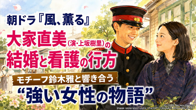 朝ドラ『風、薫る』大家直美（演・上坂樹里）の結婚と看護の行方──モチーフ鈴木雅と響き合う&ldquo;強い女性の物語&rdquo;