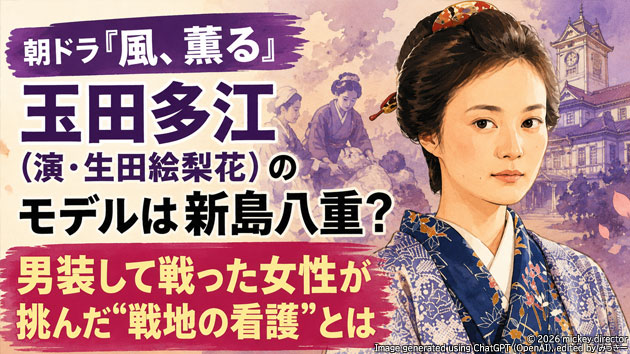 朝ドラ『風、薫る』玉田多江（演・生田絵梨花）のモデルは新島八重？男装して戦った女性が挑んだ&ldquo;戦地の看護&rdquo;とは