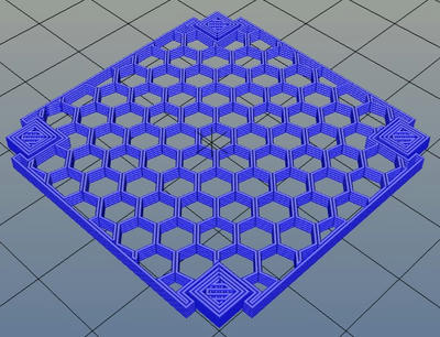 3Dプリンター,Slic3r,設定,方法,Repetier,使い方,Print settings,Support and material,Options for support material and raft,Pattern,honeycomb