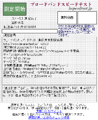 スピードテスト