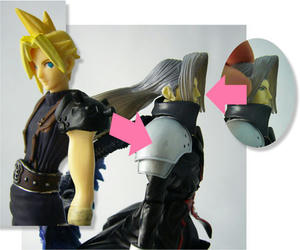 FF7アルティマニアオメガの表紙をセフィロスとクラウドのフィギュアで作ってみる過程