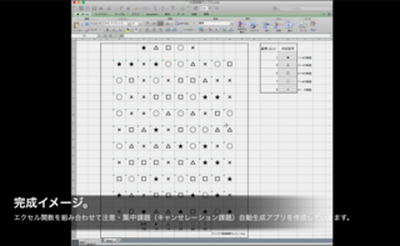 注意・集中課題自動生成エクセルアプリ開発