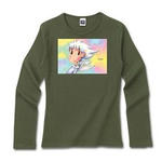 Cute Angel.1-ﾘﾌﾞｸﾙｰﾈｯｸ長袖Tｼｬﾂﾃﾞｨｰﾌﾟｶﾗｰ