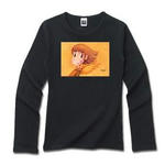 リブクルーネック長袖Tシャツダークカラー