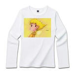 Cute Angel.3-3/4リブクルーネック長袖Tシャツライトカラー
