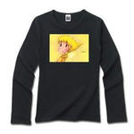 Cute Angel.3-リブクルーネック長袖Tシャツダークカラー