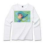 Cute Angel.4-リブクルーネック長袖Tシャツライトカラー