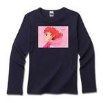 Cute Angel.ﾘﾌﾞｸﾙｰﾈｯｸ長袖Tｼｬﾂﾀﾞｰｸｶﾗｰ