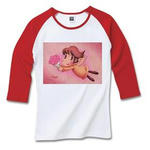 Cute Angel.7-3/4リブラグランTシャツ