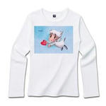 Cute Angel.10-ﾘﾌﾞｸﾙｰﾈｯｸ長袖Tｼｬﾂﾗｲﾄｶﾗｰ