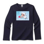 Cute Angel.10-ﾘﾌﾞｸﾙｰﾈｯｸ長袖Tｼｬﾂﾀﾞｰｸｶﾗｰ