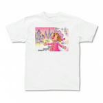 道化師(ピエロ)のイラストのプリントTシャツ(ホワイト)各種