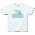 恐竜キャラクター・イラストのプリントTシャツ（ホワイト）各種