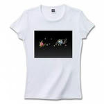 キャラクターイラストのプリントTシャツ(ホワイト)各種