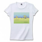 キャラクターイラストのプリントTシャツ(ホワイト)各種