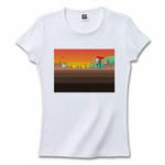 キャラクターイラストのプリントTシャツ（ホワイト）各種