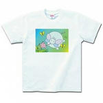 象・キャラクターのプリントTシャツ(ホワイト)各種