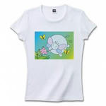 象・キャラクターのプリントTシャツ(ホワイト)各種