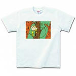 モンキー・キャラクターのプリントTシャツ（ホワイト）各種