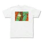 モンキー・キャラクターのプリントTシャツ（ホワイト）各種