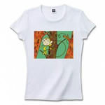 モンキー・キャラクターのプリントTシャツ（ホワイト）各種
