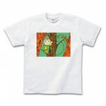 モンキー・キャラクターのプリントTシャツ（ホワイト）各種