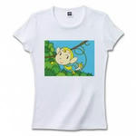 モンキー・キャラクターのプリントTシャツ(ホワイト)各種