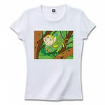 モンキー・キャラクターのプリントTシャツ（ホワイト）各種