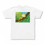 モンキー・キャラクターのプリントTシャツ（ホワイト）各種