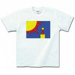 太陽キャラクターのプリントTシャツ（ホワイト）各種