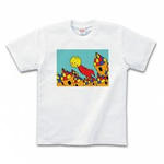 太陽キャラクターのプリントTシャツ(ホワイト)各種