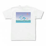 シンプルイラスト(鳥?)のプリントTシャツ