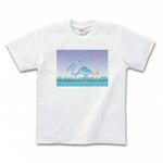 シンプルイラスト(鳥?)のプリントTシャツ
