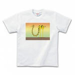 シンプルイラスト(キリン)のプリントTシャツ(ホワイト)各種