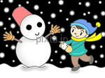雪国(かまくら)・雪だるま