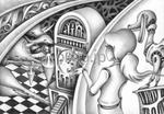アート作品・鉛筆画 - 異次元の国にようこそ