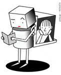 ポストカード用 - ロボット・読書・勉強・勉学・学習