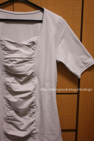 せシール　汗じみ防止シャーリングTシャツ(5分袖)